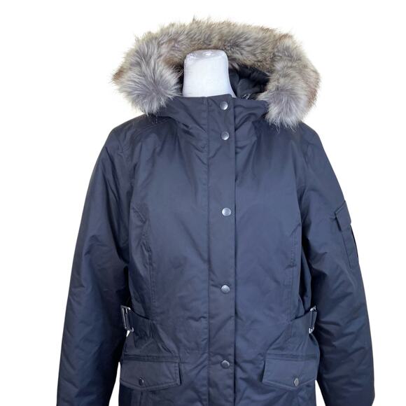 Eddie Bauer Womens Sz L Superior III Stadium Parka Down Filled Waterproof Black - Picture 6 of 16